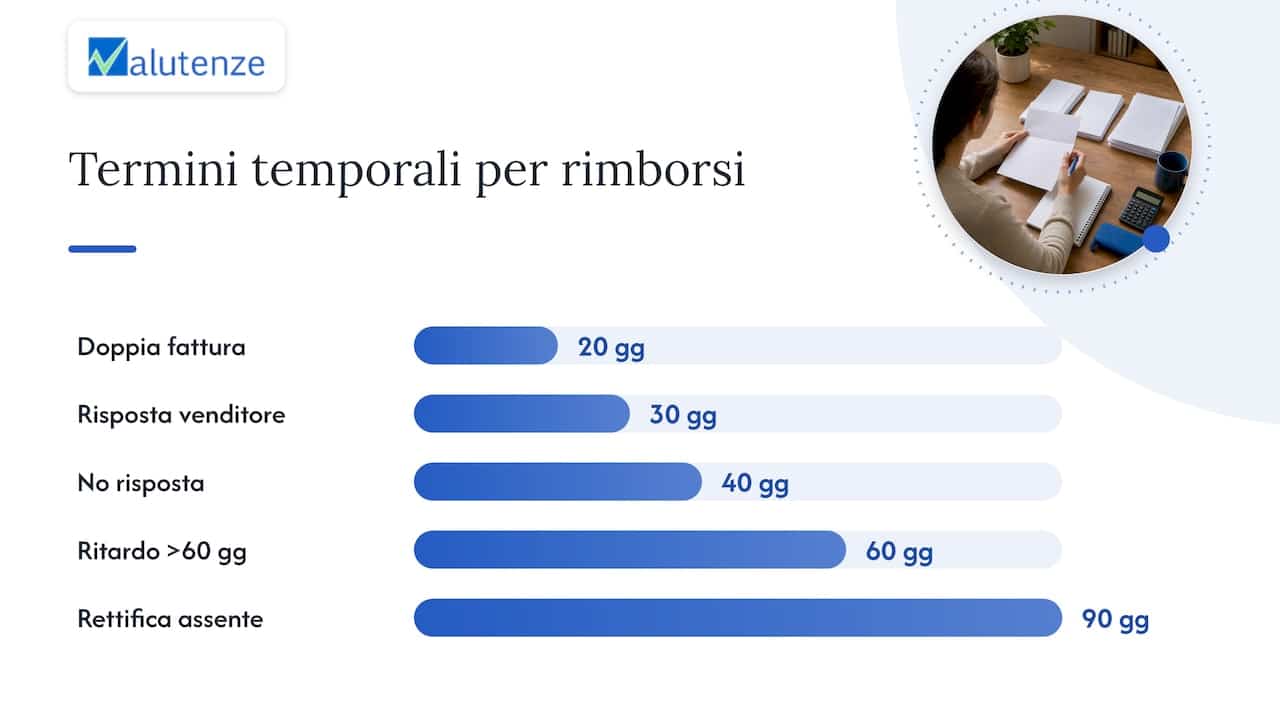 Quanto tempo ha il fornitore per rispondere e rimborsarti — overview diagram