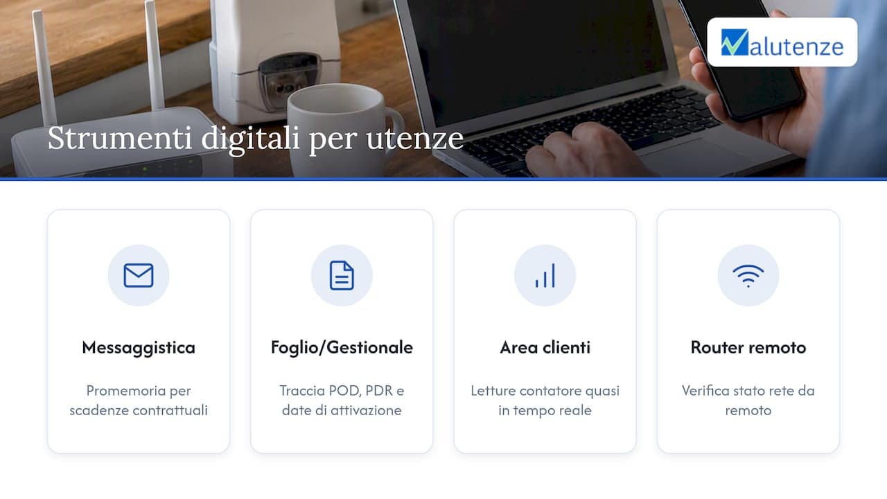 Quattro strumenti digitali per la gestione delle utenze